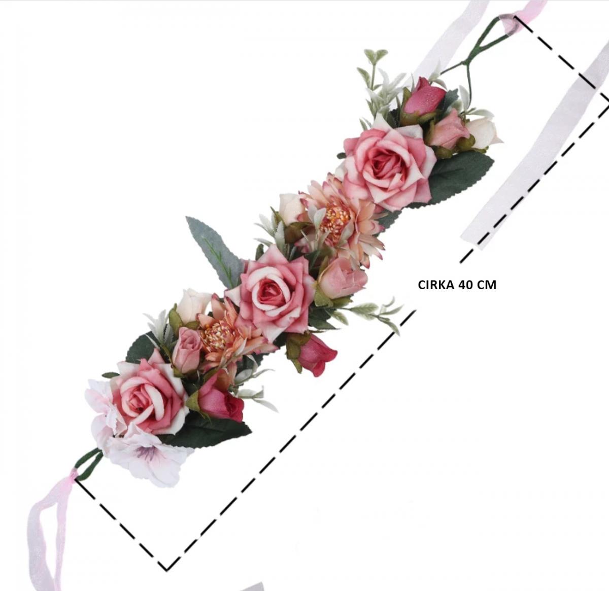 Bohemisk krans rosa till Midsommar