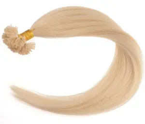  #613 Ljusblond - Original &auml;kta l&ouml;sh&aring;r remy nagelslingor