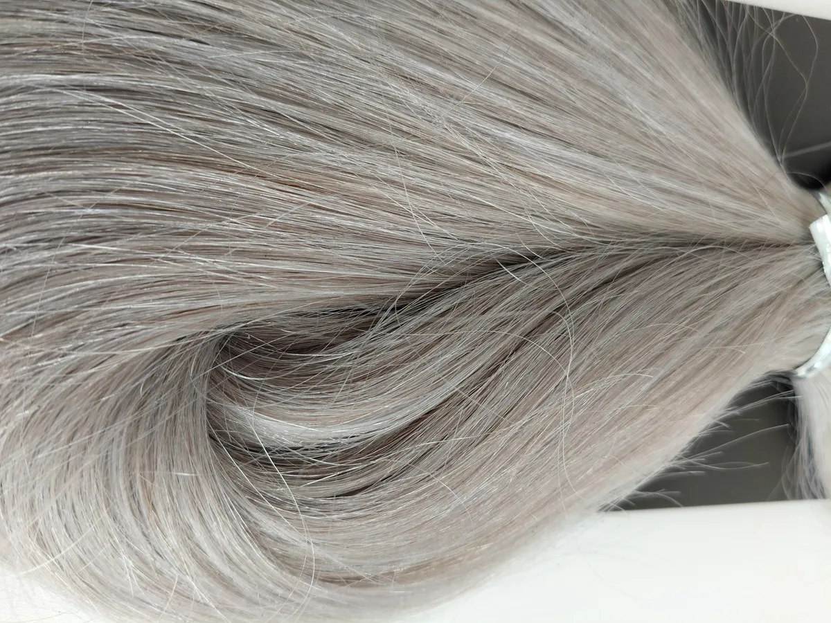  #Pearlash Pärlaskblond - Premium äkta löshår remy gloriatråd 40cm 100g
