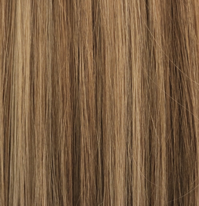  #10/20 Brun & Mörkblond - Classic äkta löshår remy clip-on