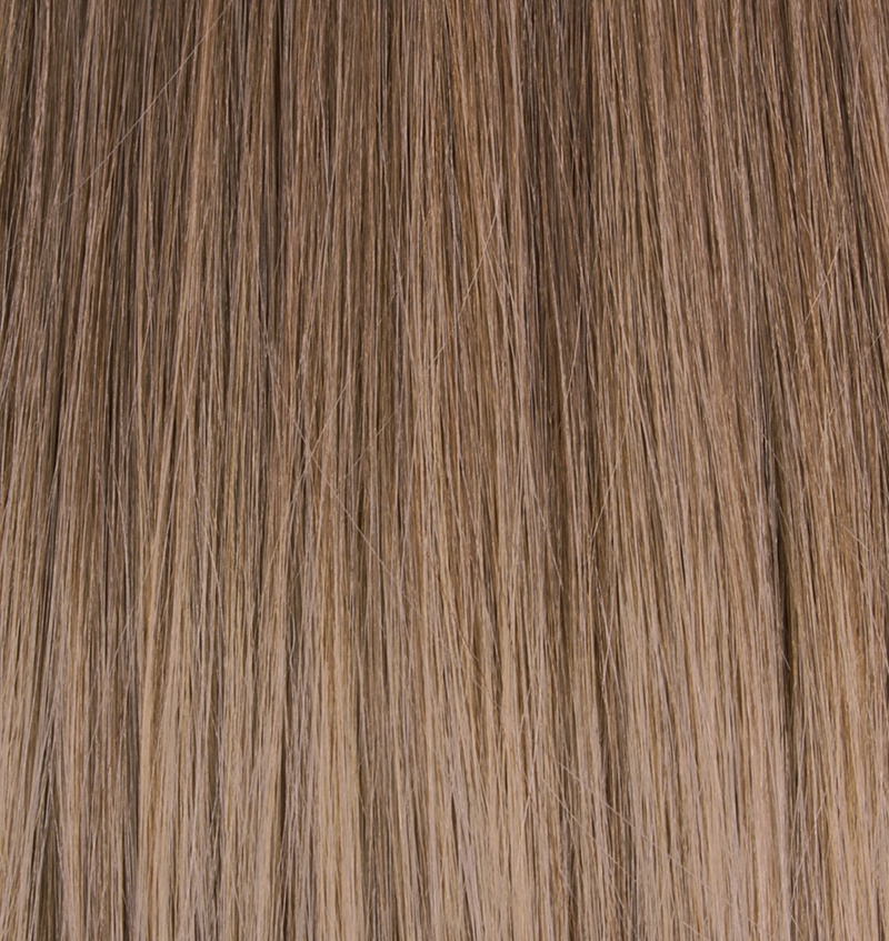  #10T20 Brun & Mrkblond - Classic Dip Dye kta lshr remy clip-on