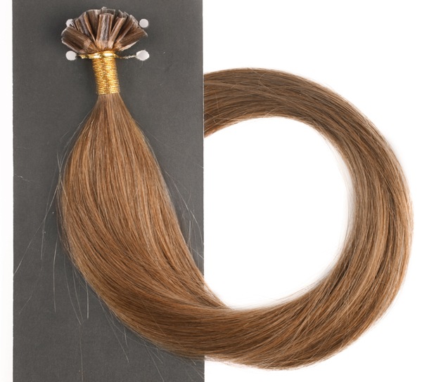  #12 Ljusbrun - Classic äkta löshår remy nagelslingor