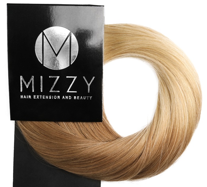  #12T22 Ljusbrun & Blond - Classic Dip Dye äkta löshår remy clip-on