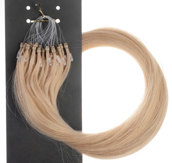  #20 Askblond - Premium äkta löshår remy microringar loop