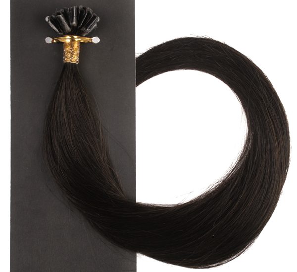  #2 Mörkbrun - Classic äkta löshår remy nagelslingor