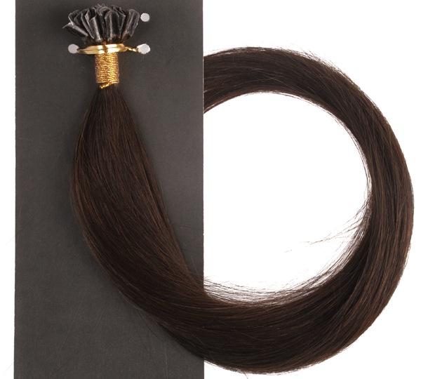  #3 Mörkbrun - Classic äkta löshår remy nagelslingor