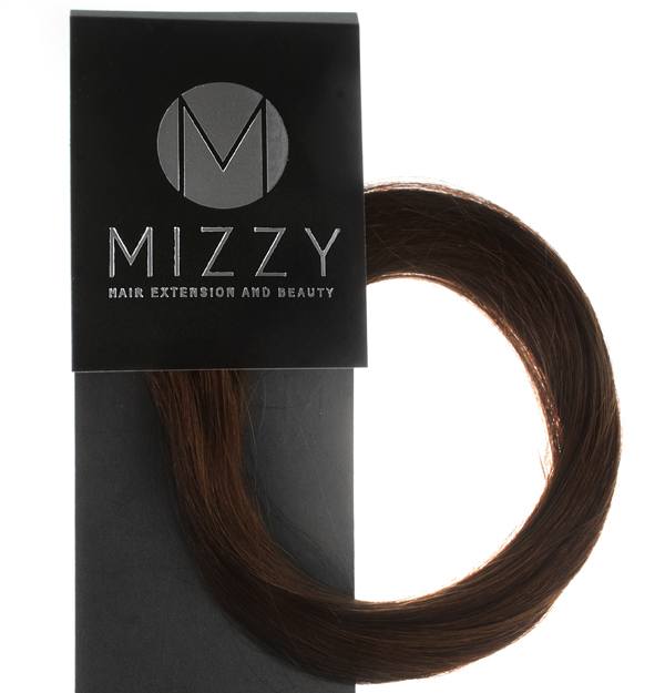  #4 Mörkbrun - Classic äkta löshår remy microringar loop