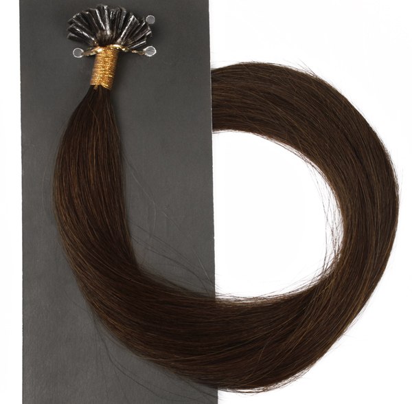 #4 Mörkbrun - Classic äkta löshår remy nagelslingor