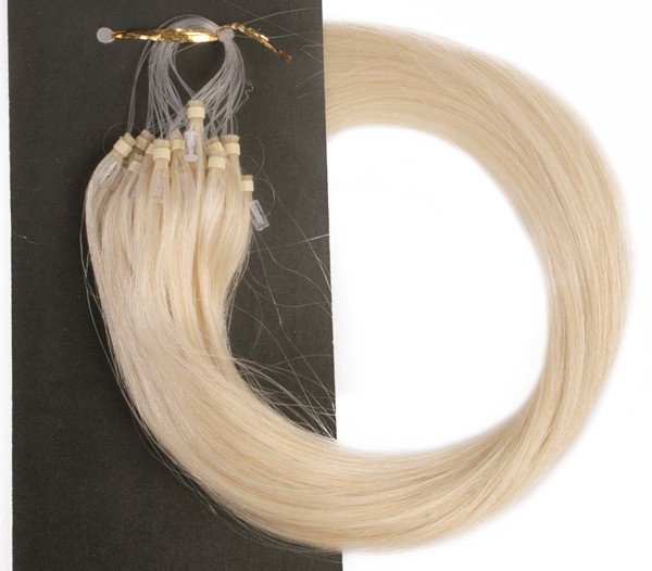  #613 Ljusblond - Classic äkta löshår remy microringar loop
