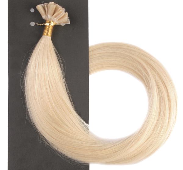  #613 Ljusblond - Classic äkta löshår remy nagelslingor