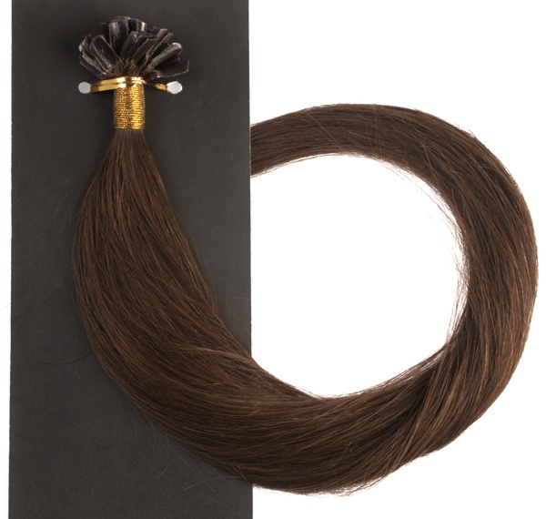  #6 Mellanbrun - Classic äkta löshår remy nagelslingor