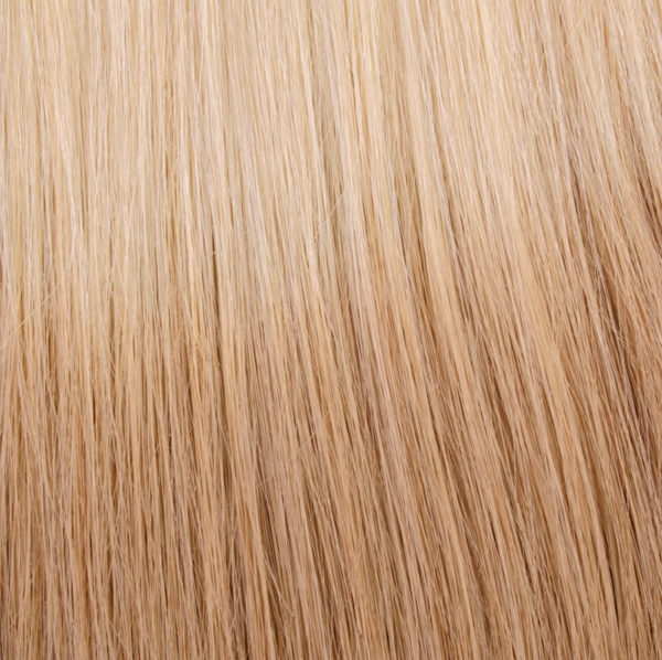  #613T16 Blond & Ljusbrun - Classic Dip Dye kta lshr remy clip-on