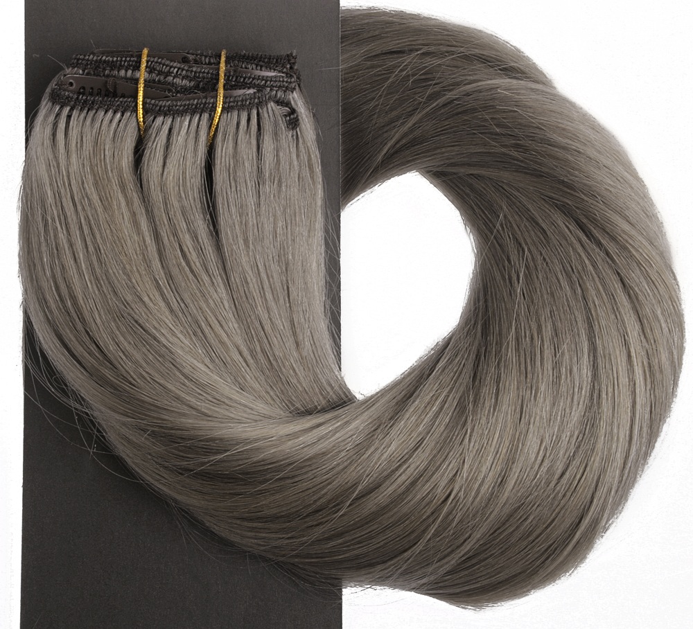  #MixedGrey Grå - Classic äkta löshår remy clip-on