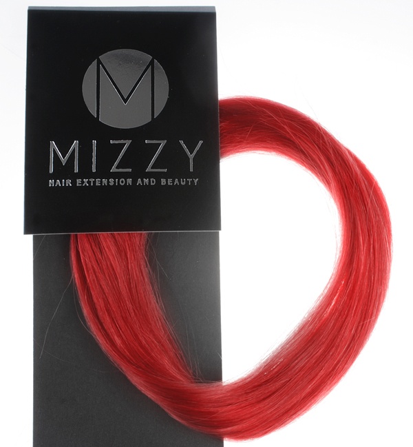  #RED Röd - Premium äkta löshår remy microringar loop