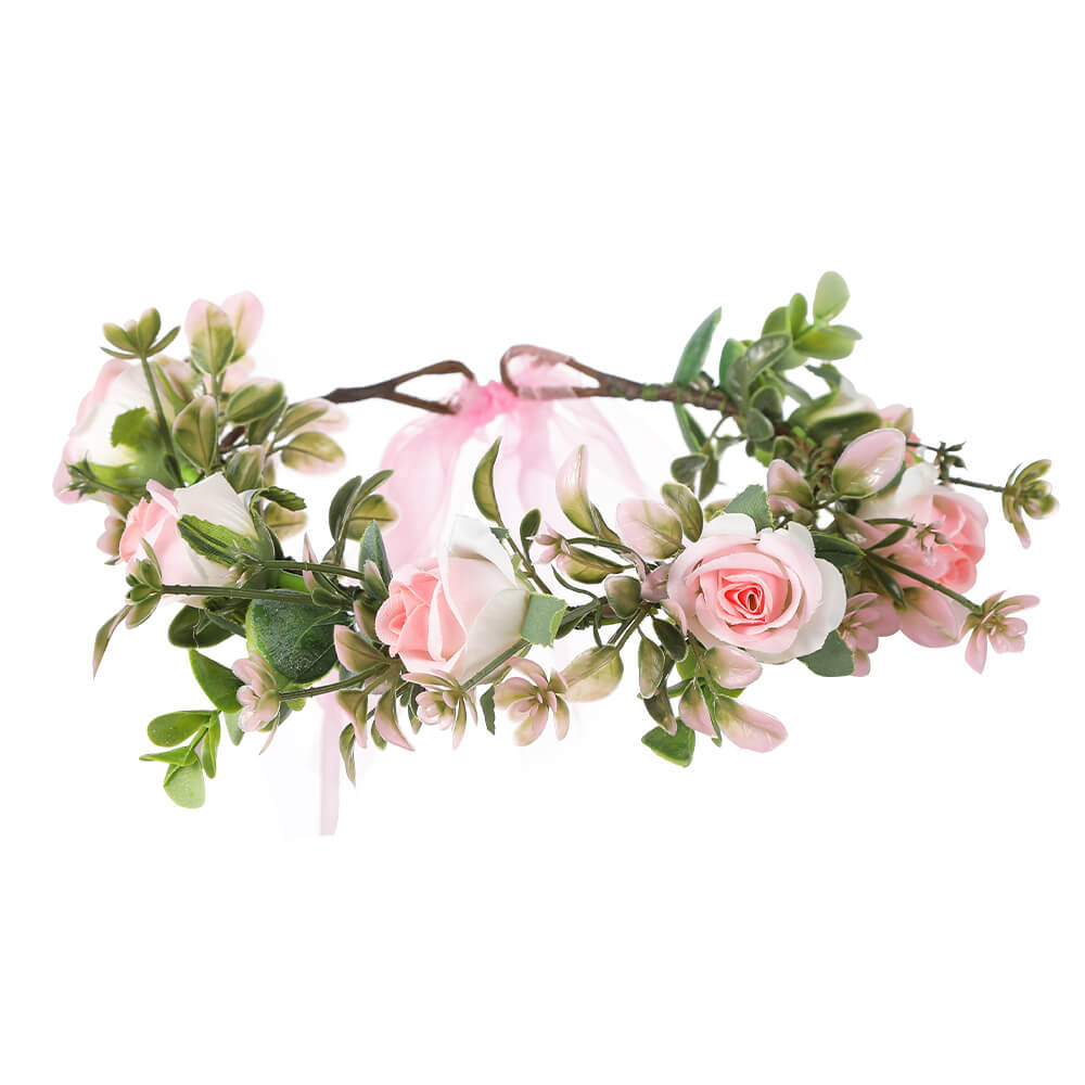  Blomkrans rosa & grön till Midsommar