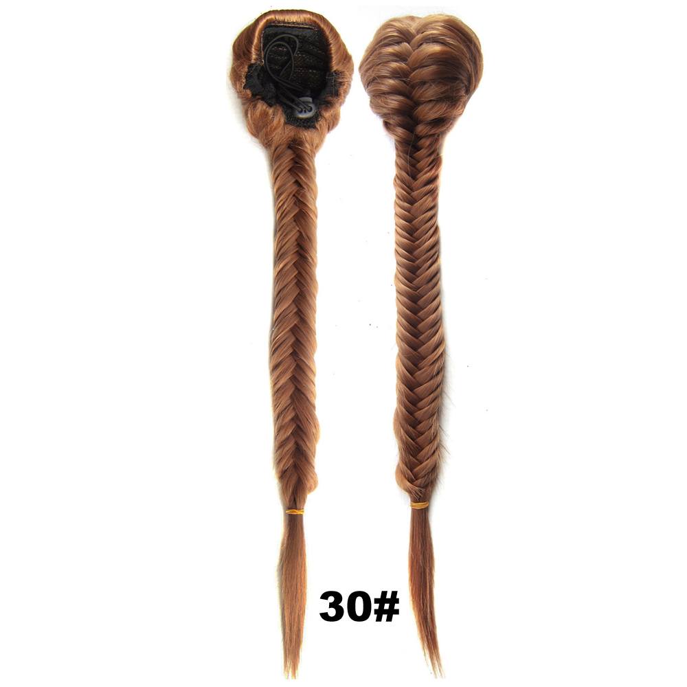  Fiskbensfläta syntetiskt löshår 50cm