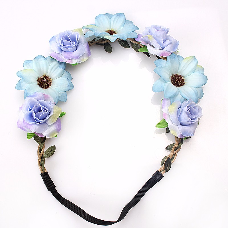 Hårband - Blandade blommort ill Midsommar
