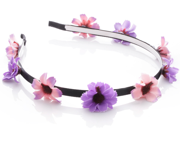  Diadem - Blommor lila & rosa