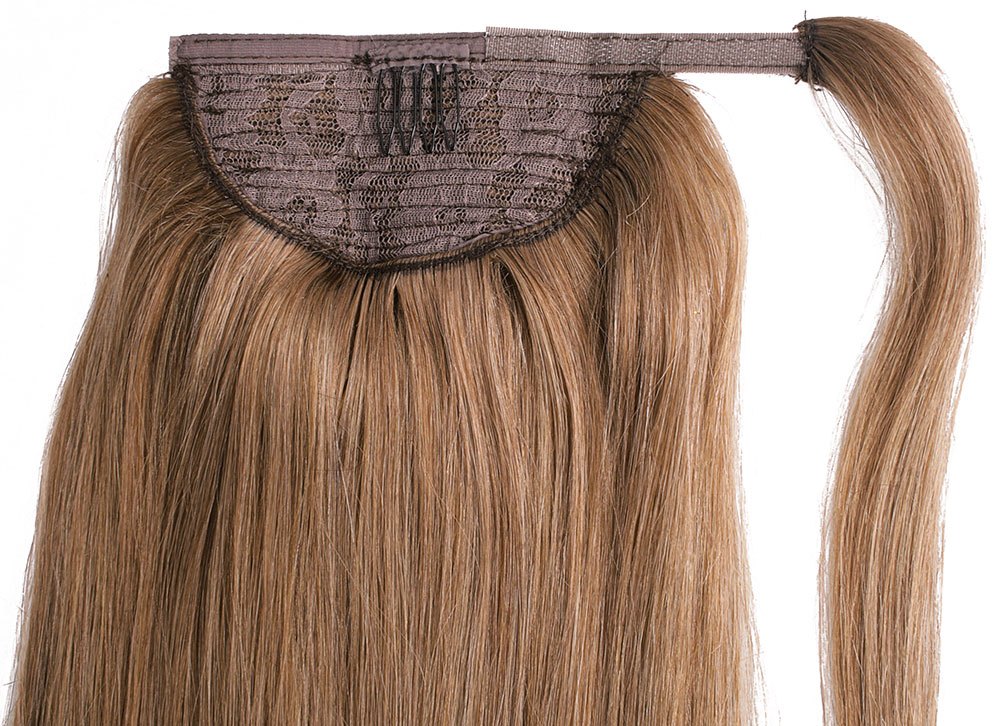 #12 Ljusbrun - Classic äkta löshår remy hästsvans wrap-on
