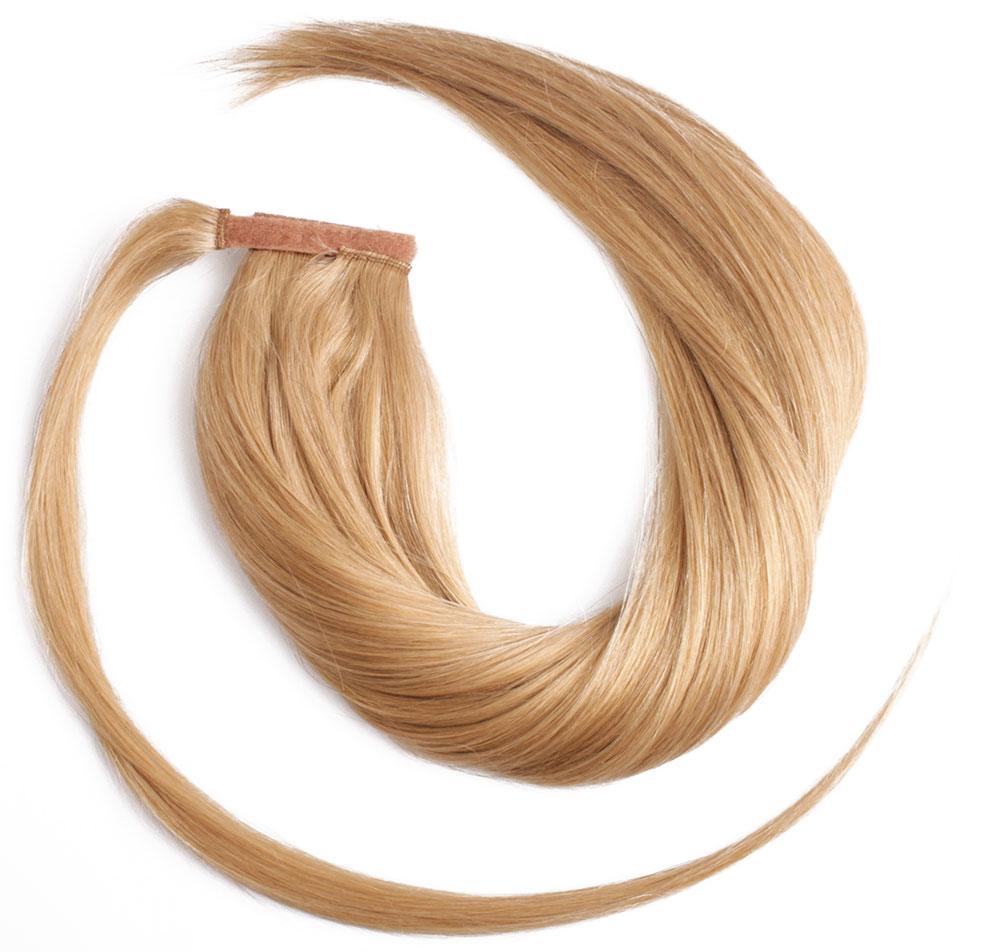  #20 Ljusbrun/Mörkblond - Classic äkta löshår remy hästsvans wrap-on