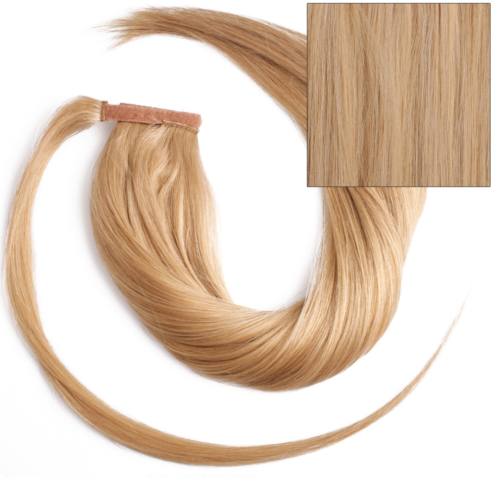  #20 Ljusbrun/Mörkblond - Classic äkta löshår remy hästsvans wrap-on