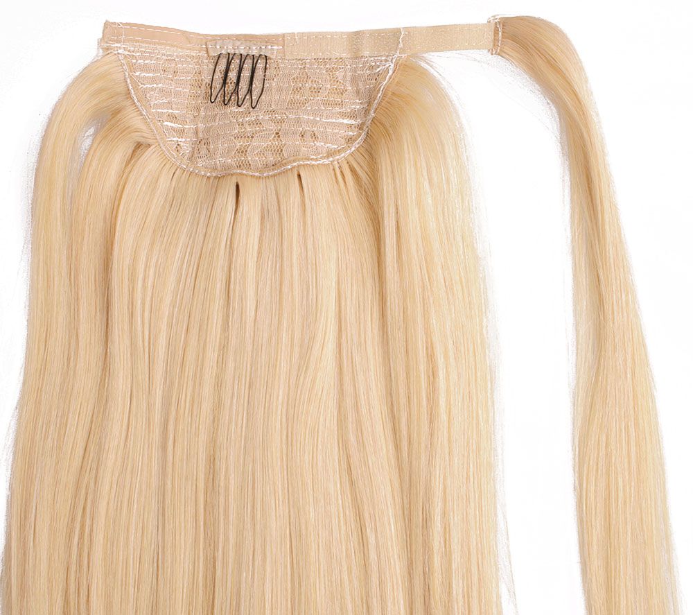  #22 Blond - Classic äkta löshår remy hästsvans wrap-on