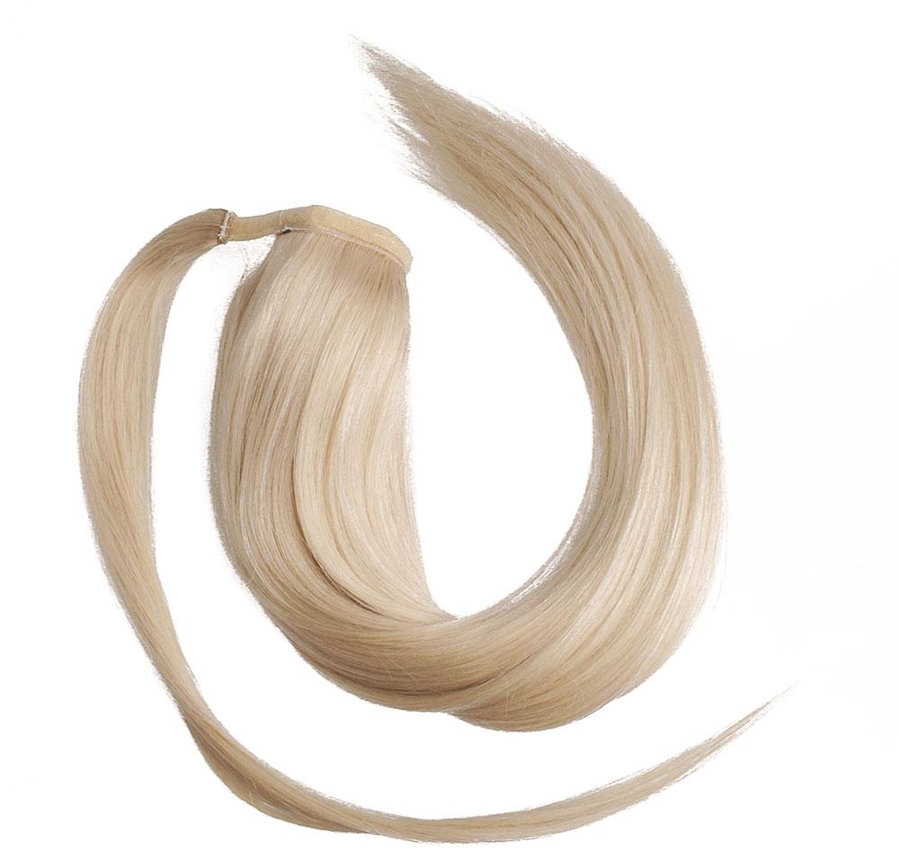  #90 Platinablond - Classic äkta löshår remy hästsvans wrap-on