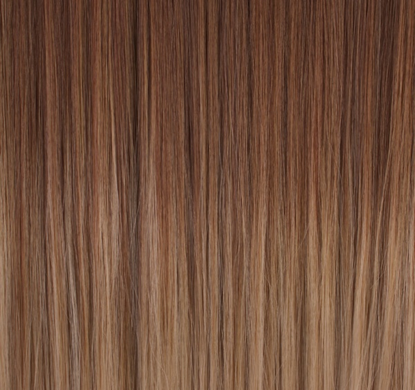  Löshår rakt 5 Clip on dip dye - Brun & Mörkblond #10T16
