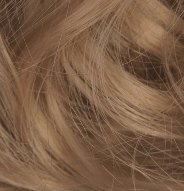  #18 Mörkblond - Wrap-on hästsvans lockig syntetiskt löshår
