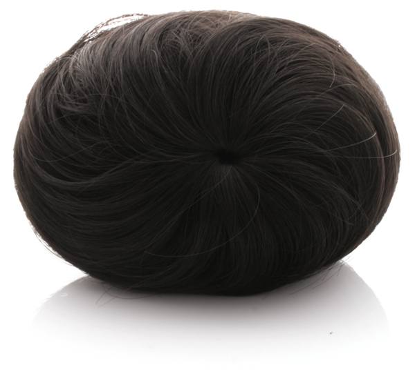  Hair bun - Rak svart #1B