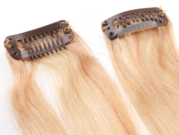  #27/613 Blond/Jordgubbsblond - Original äkta löshår remy clip-on