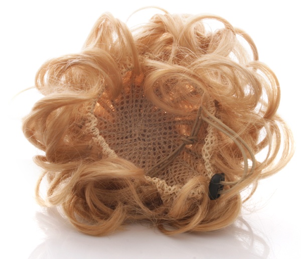  Hair bun - Lockig Mrkblond/Ljusbrun #27/613