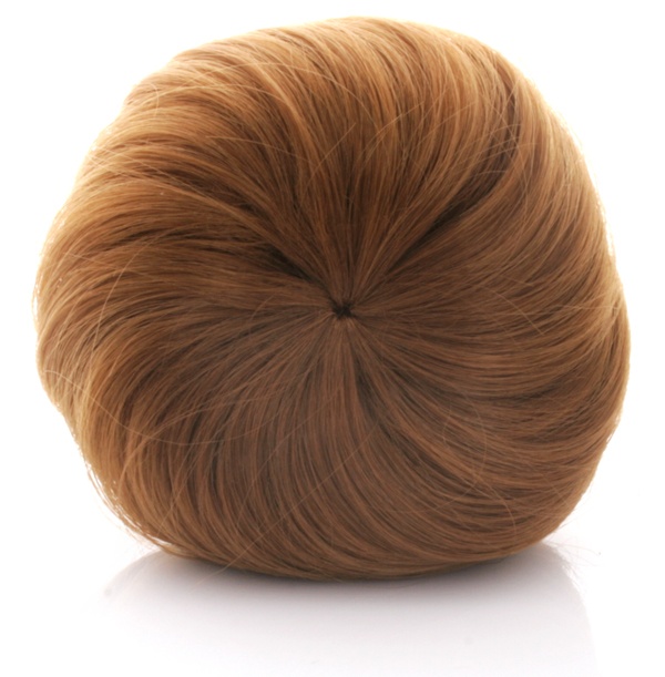  Hair bun - Rak mellanbrun #27