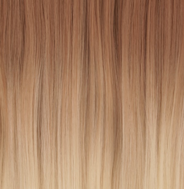 Löshår rakt 5 Clip on dip dye - Ljusbrun & Ljusblond #27T613
