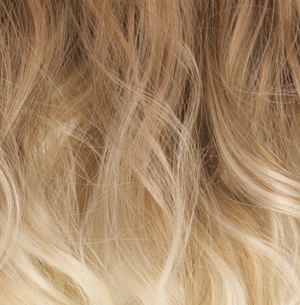  Löshår lockigt 5 Clip on dip dye - Ljusbrun & Ljusblond #27T613