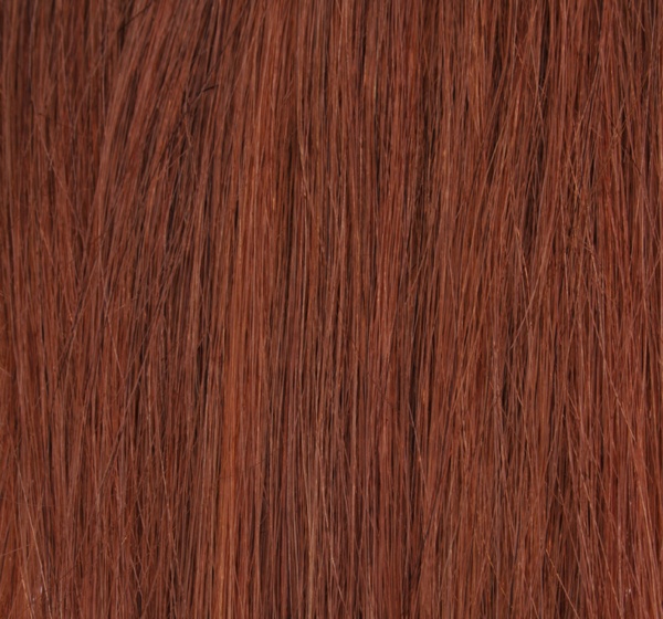  #30 Röd - Original äkta löshår remy clip-on