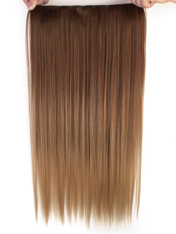  Lshr rakt 5 Clip on dip dye - Brun & Blond #30PT24