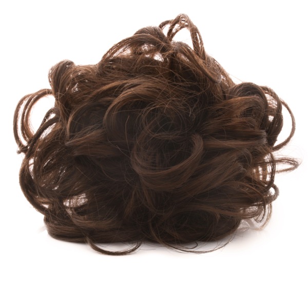  Hair bun - Lockig mellanbrun #4/30