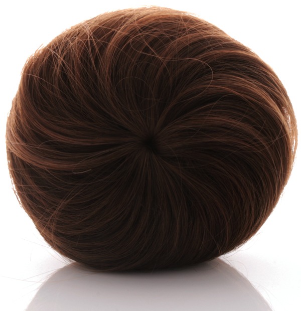  Hair bun - Rak brun/rd #4/30
