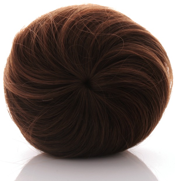  Hair bun - Rak brun/röd #4/30