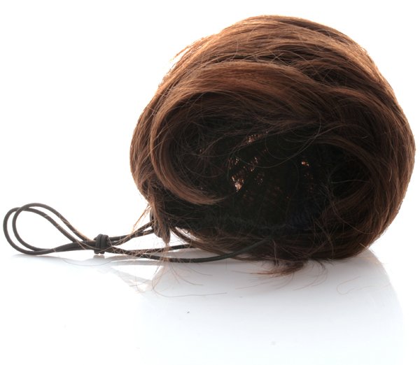  Hair bun - Rak brun/rd #4/30