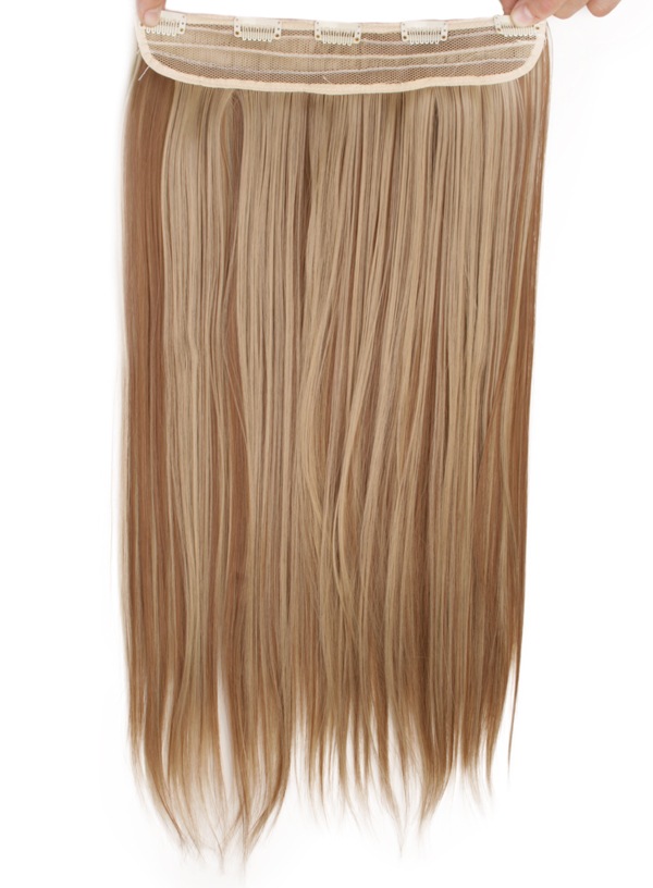  Löshår rakt 5 Clip on - Blond & Brun #F12/24