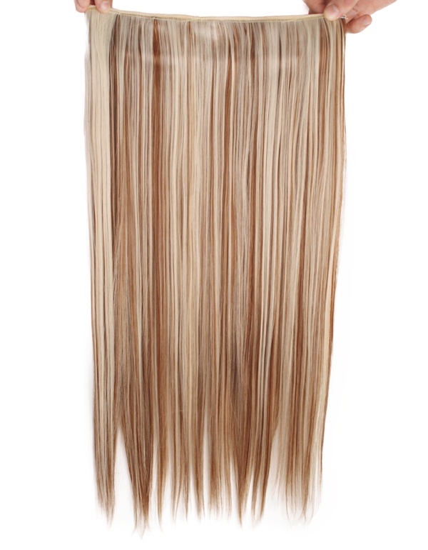  Löshår rakt 5 Clip on - Slingat blond & brun #F12/613