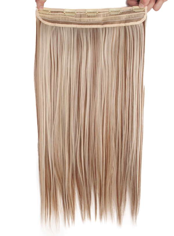 Lshr rakt 5 Clip on - Slingat blond & brun #F12/613