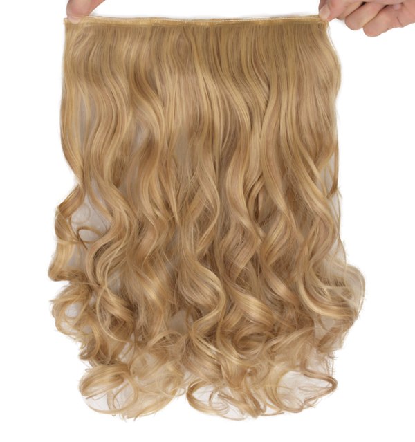 Löshår lockigt 5 Clip on - Mellanblond & Mörkblond #F16/22