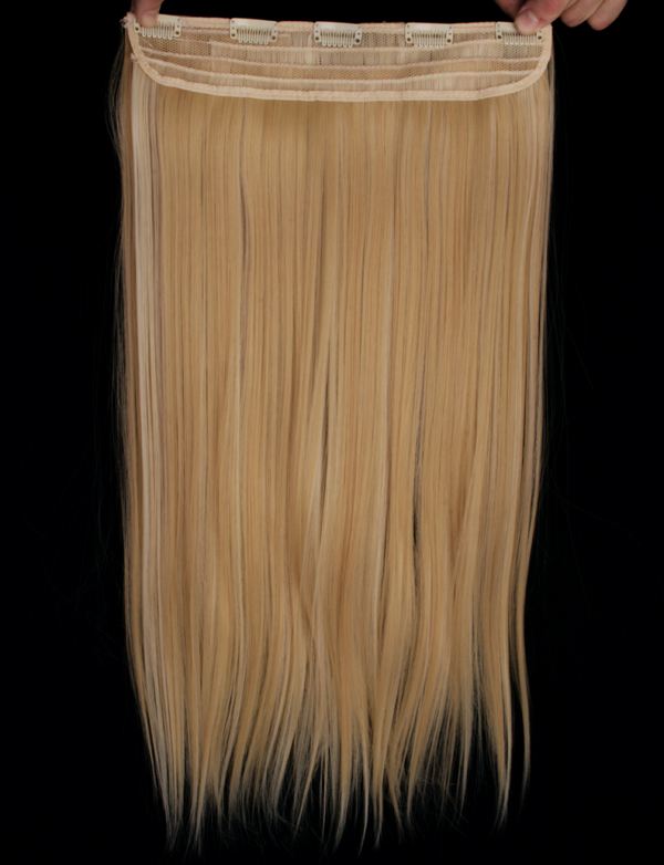  Löshår rakt 5 Clip on - Blond #F613/22