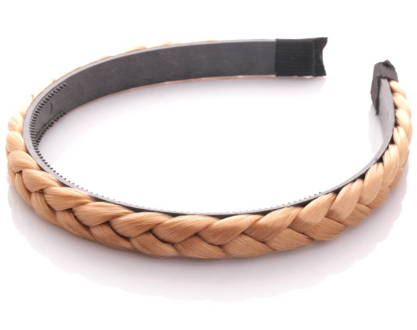 Diadem flätat - Mörkblond/Ljusbrun