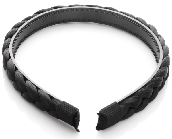 Diadem flätat - Svart