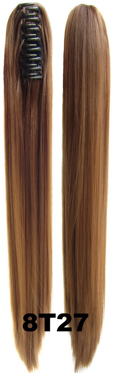  Hästsvans rak med klämma dip dye -