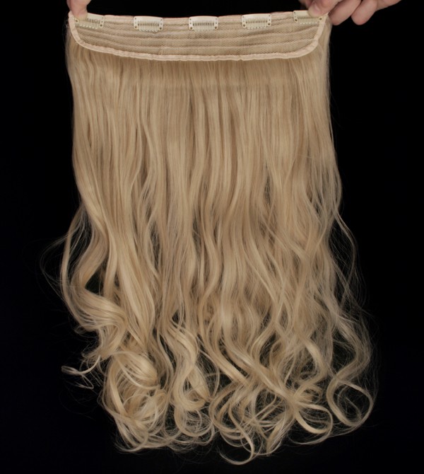  Löshår lockigt 5 Clip on - Askblond #M24/613
